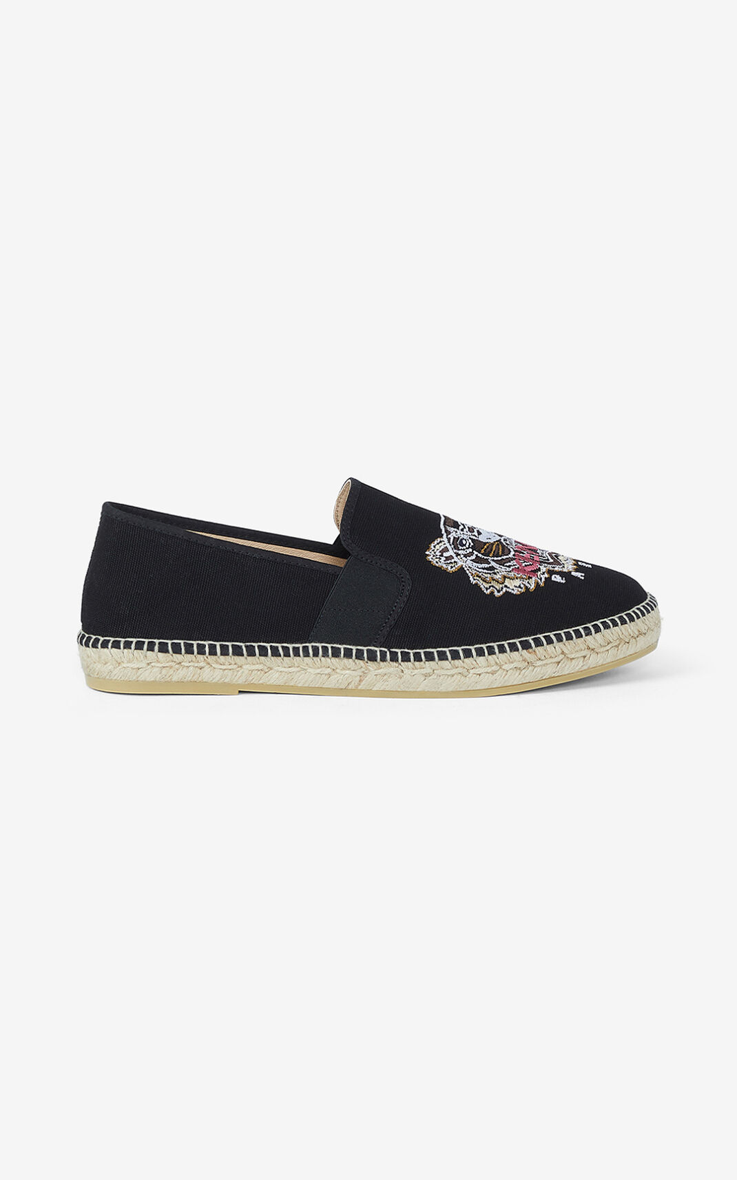 Espadrille Kenzo Tiger elasticated Homme Noir | BEID-54819